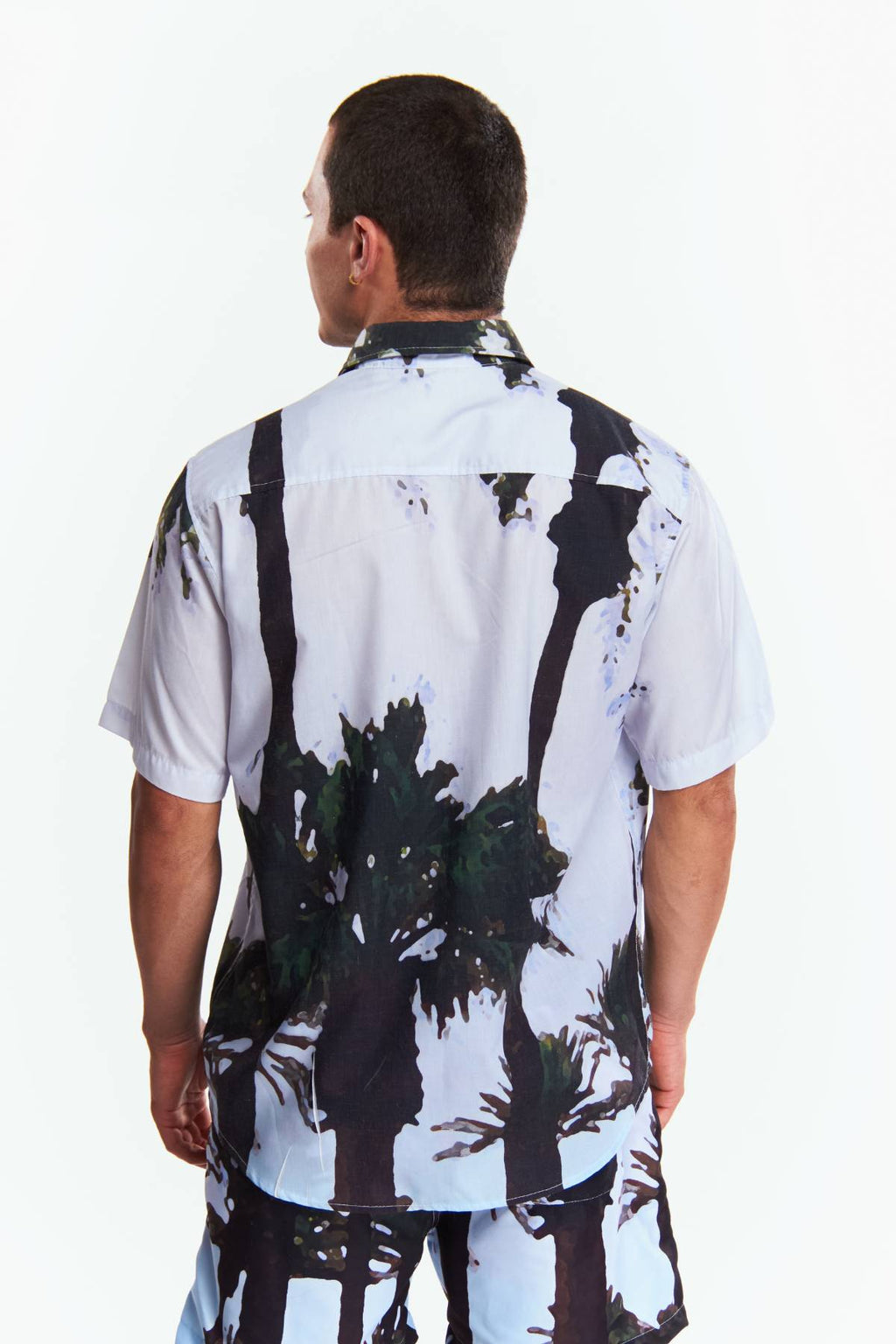 Camisa Manga corta Diseño Palma de aquarela