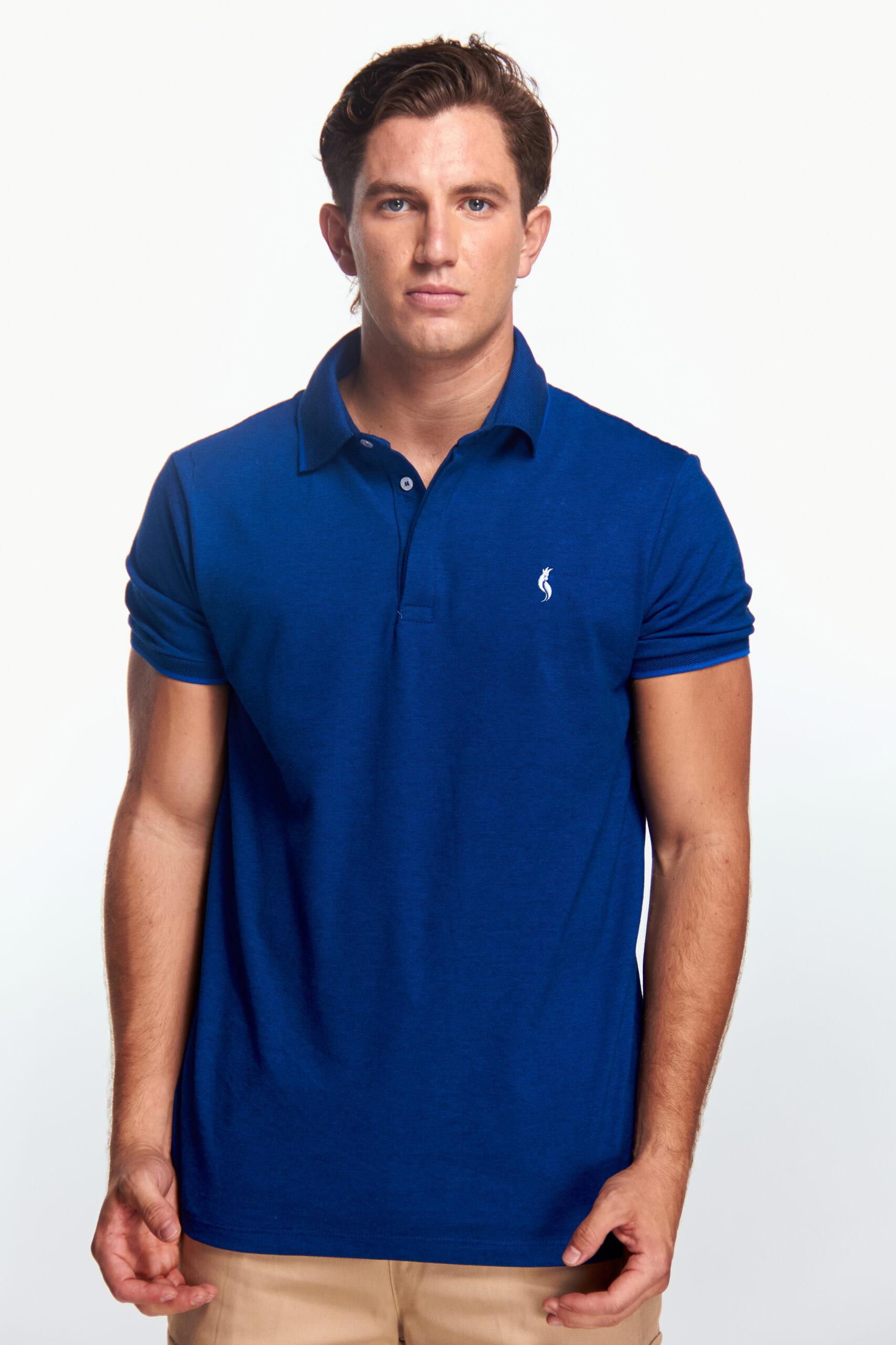 Playera Polo Manga corta Azul rey