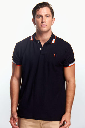 Playera Polo Bunny Manga corta Negra