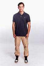 Playera Polo Clasica Manga corta Gris oxford