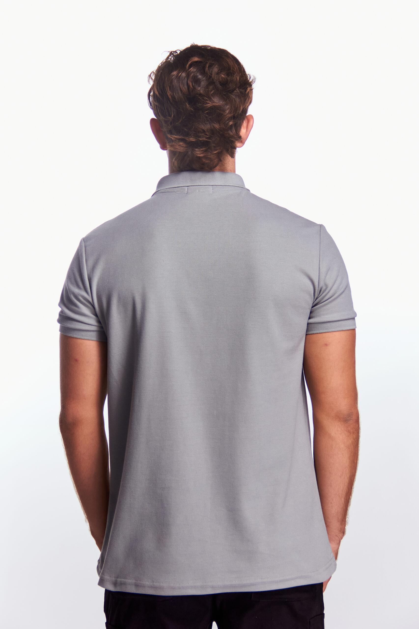 Playera Polo Clasica Slim Fit Manga corta Gris perla