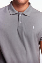 Playera Polo Clasica Slim Fit Manga corta Gris perla