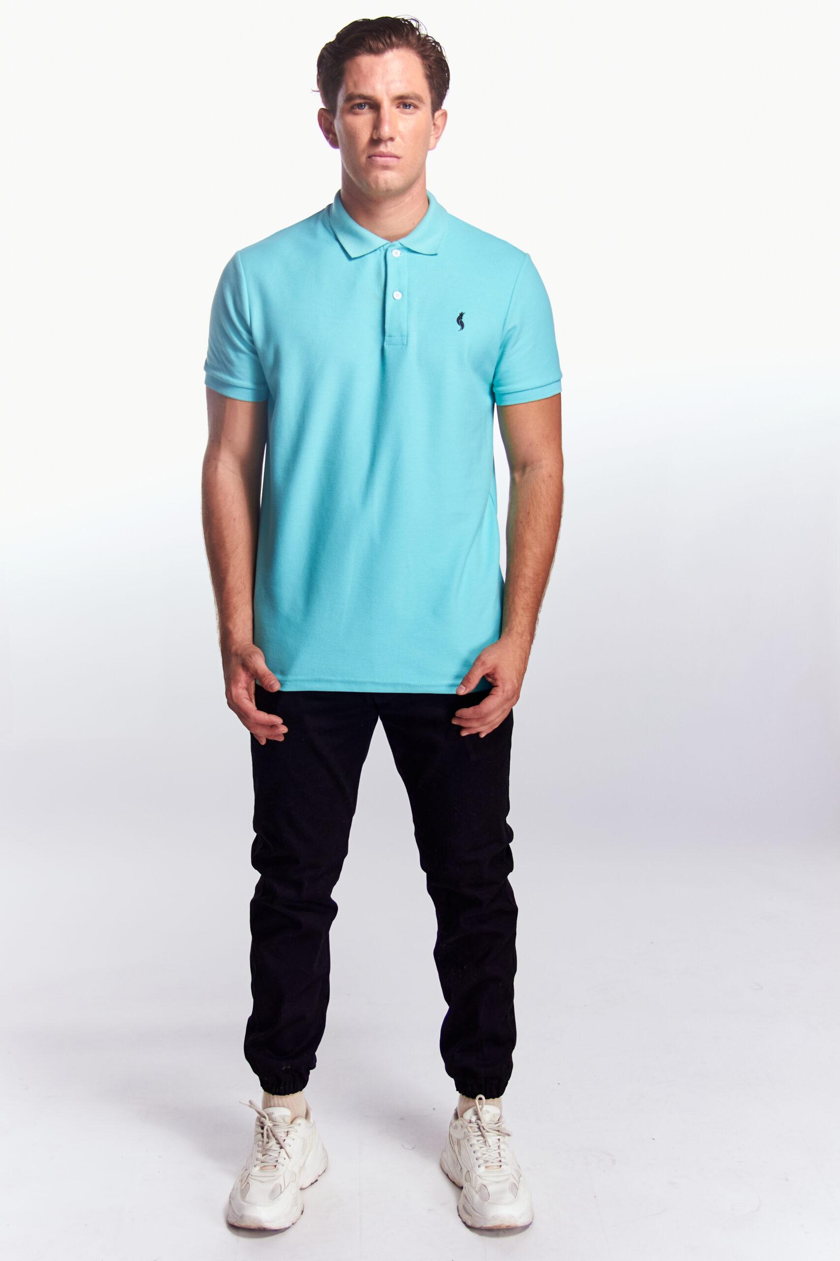 Playera Polo Clasica Manga corta Aqua