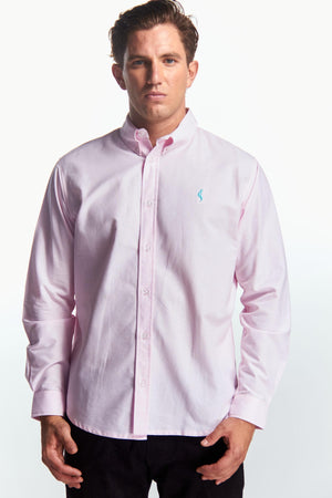 Camisa Manga Larga Básica Rosa