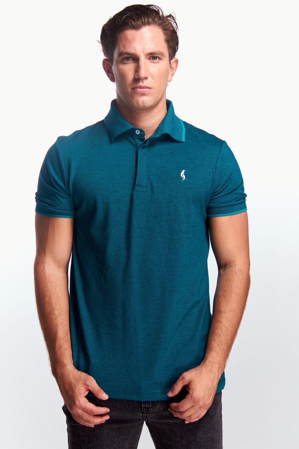 Playera Polo Manga corta Verde esmeralda