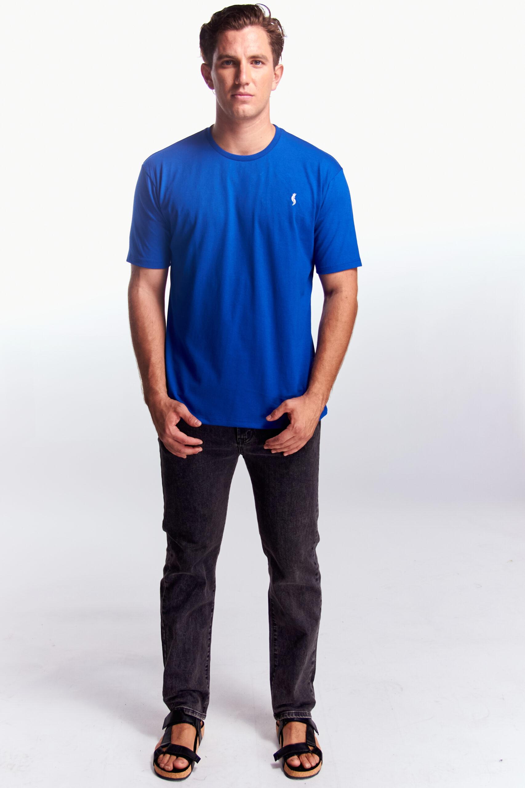 Playera Cuello redondo Básica Azul rey