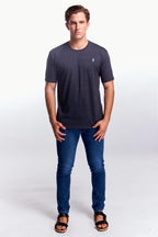 Playera Cuello redondo Básica Gris oxford