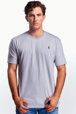 Playera Cuello redondo Básica Gris perla