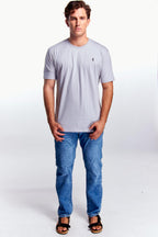 Playera Cuello redondo Básica Gris perla
