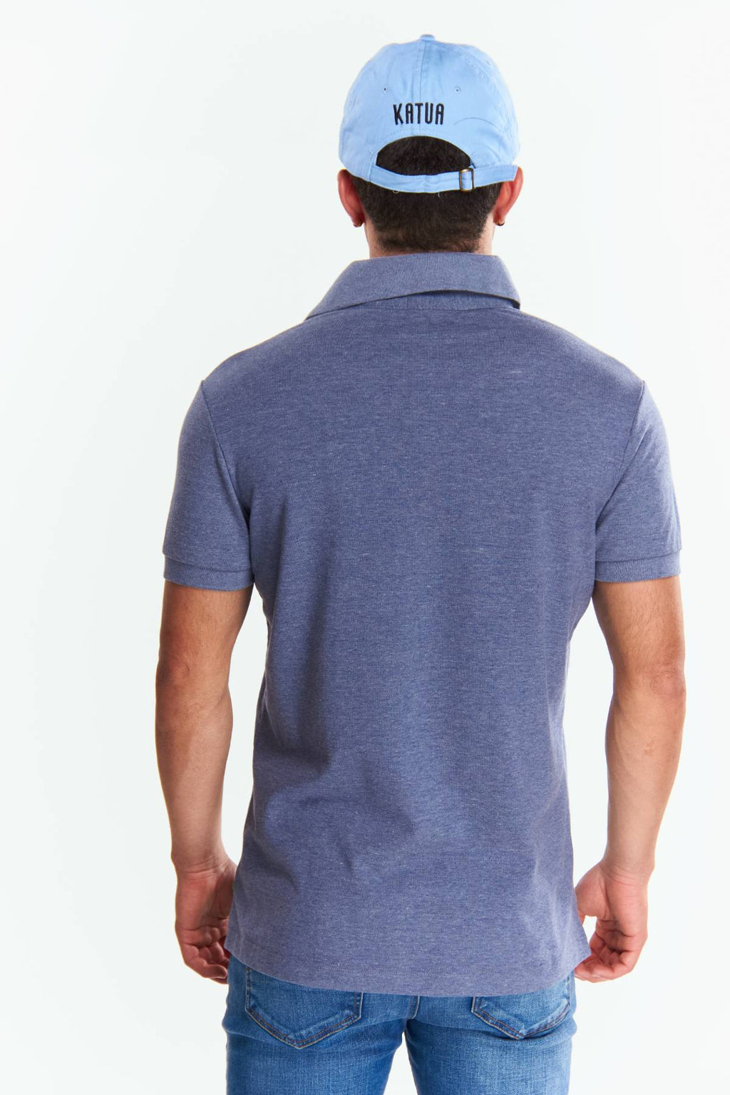 Playera Polo Manga corta Azul marino mezclilla
