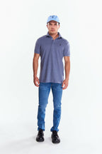 Playera Polo Manga corta Azul marino mezclilla