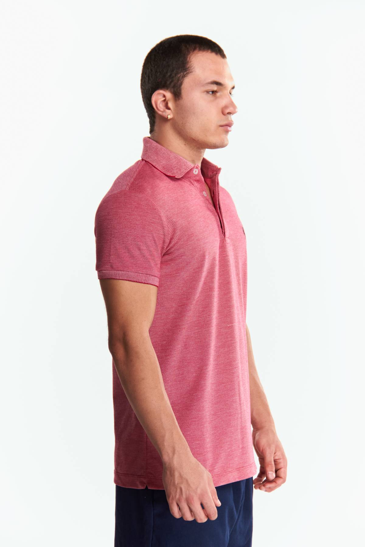 Playera Polo Manga corta Rojo Jaspe