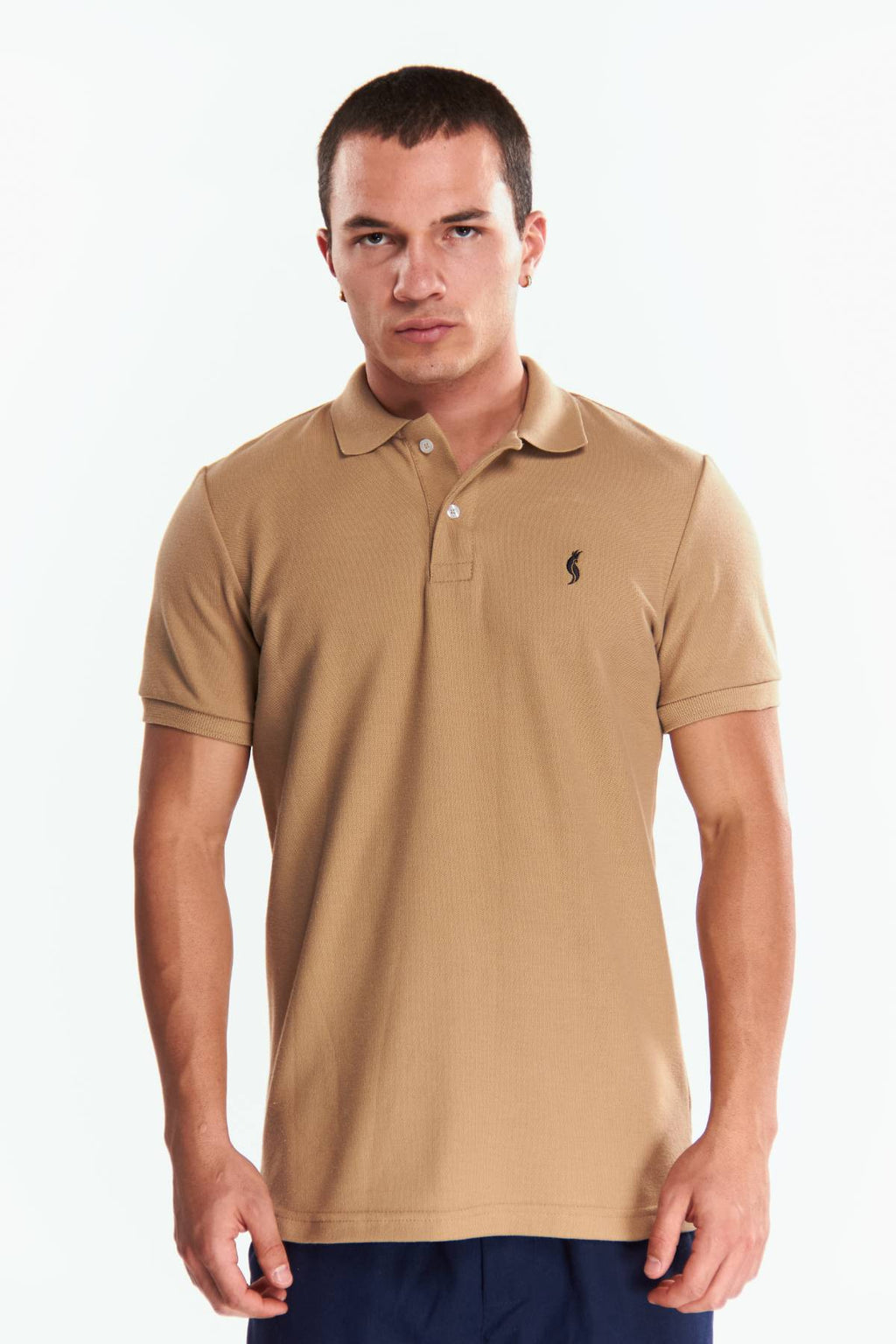 Playera Polo Clasica Slim Fit Manga corta Beige
