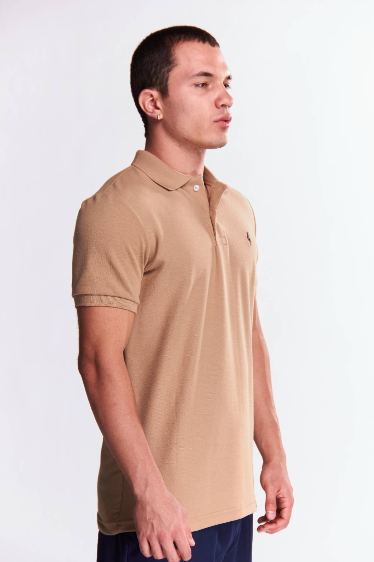 Playera Polo Clasica Slim Fit Manga corta Beige