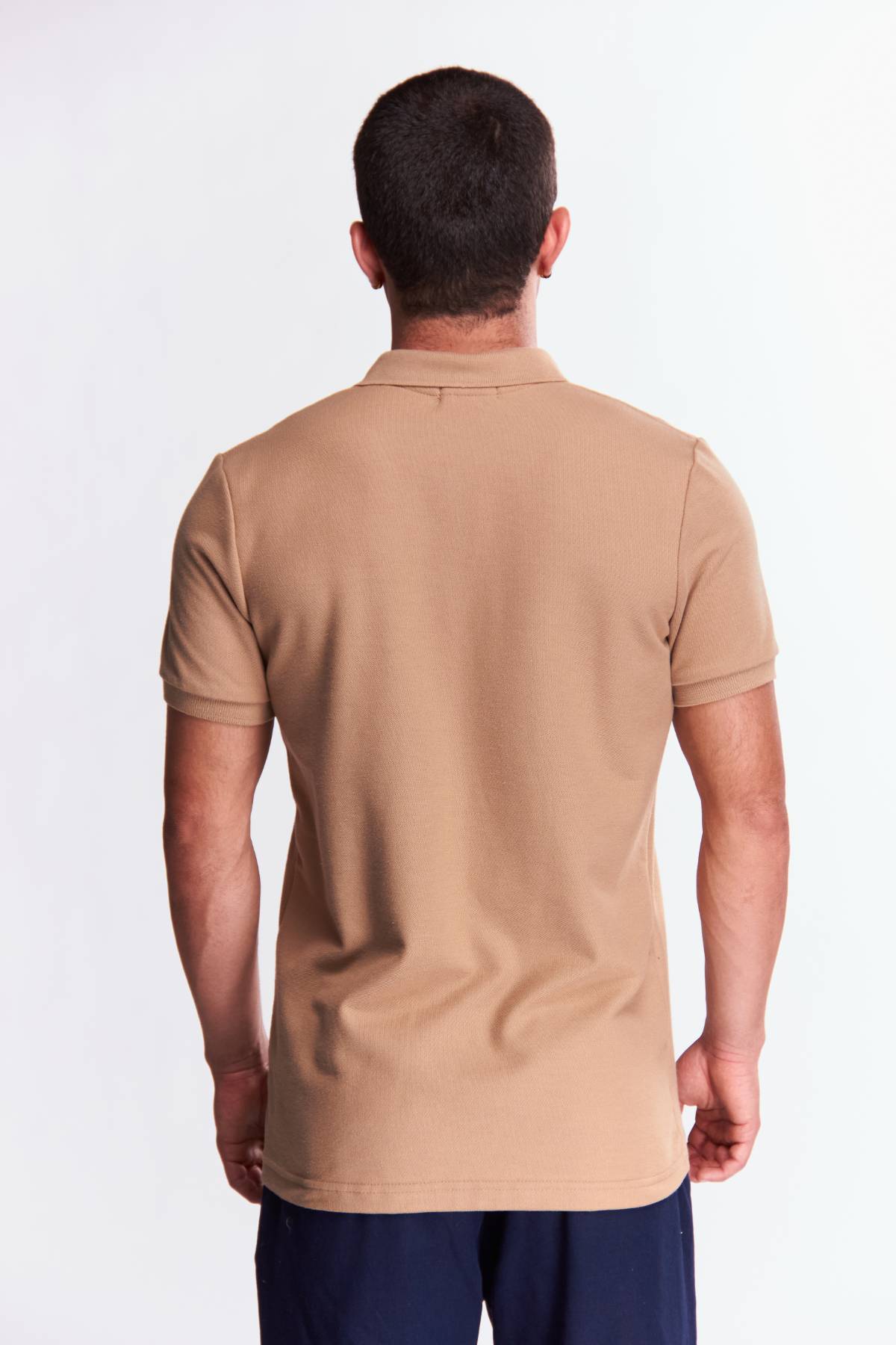 Playera Polo Clasica Slim Fit Manga corta Beige