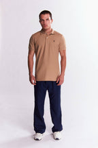 Playera Polo Clasica Slim Fit Manga corta Beige