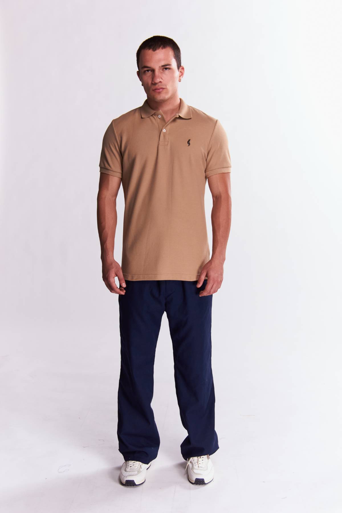 Playera Polo Clasica Slim Fit Manga corta Beige