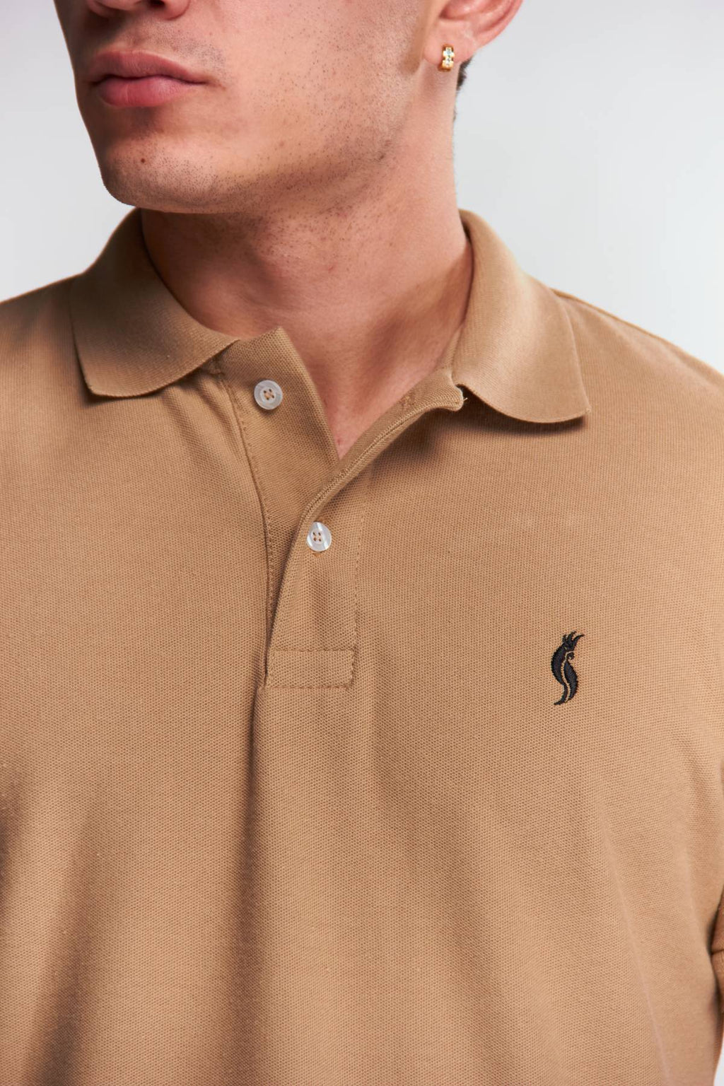 Playera Polo Clasica Slim Fit Manga corta Beige