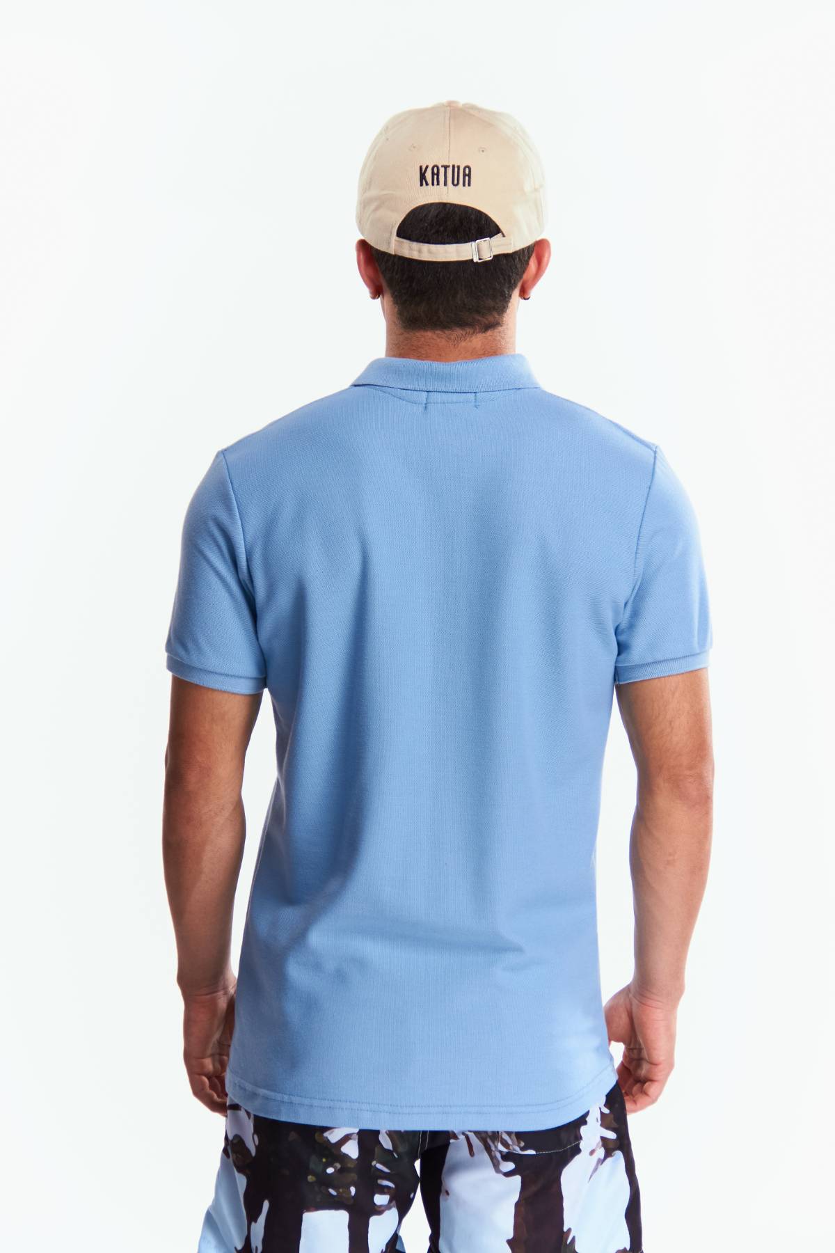Playera Polo Clasica Slim Fit Manga corta Azul cielo