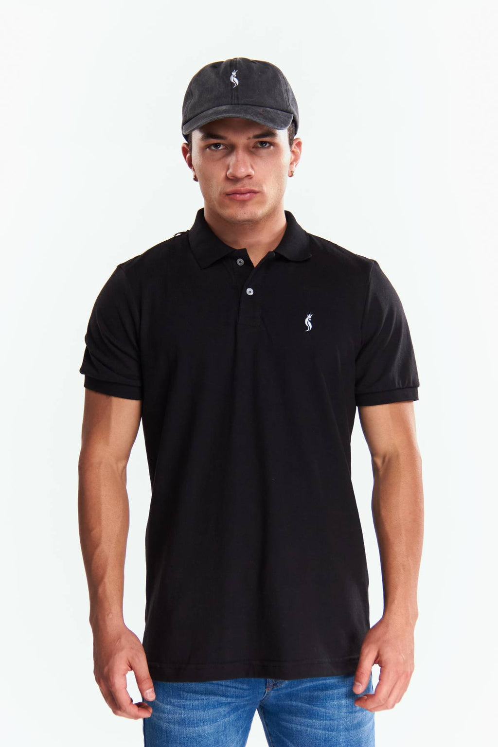 Playera Polo Clasica Slim Fit Manga corta Negro