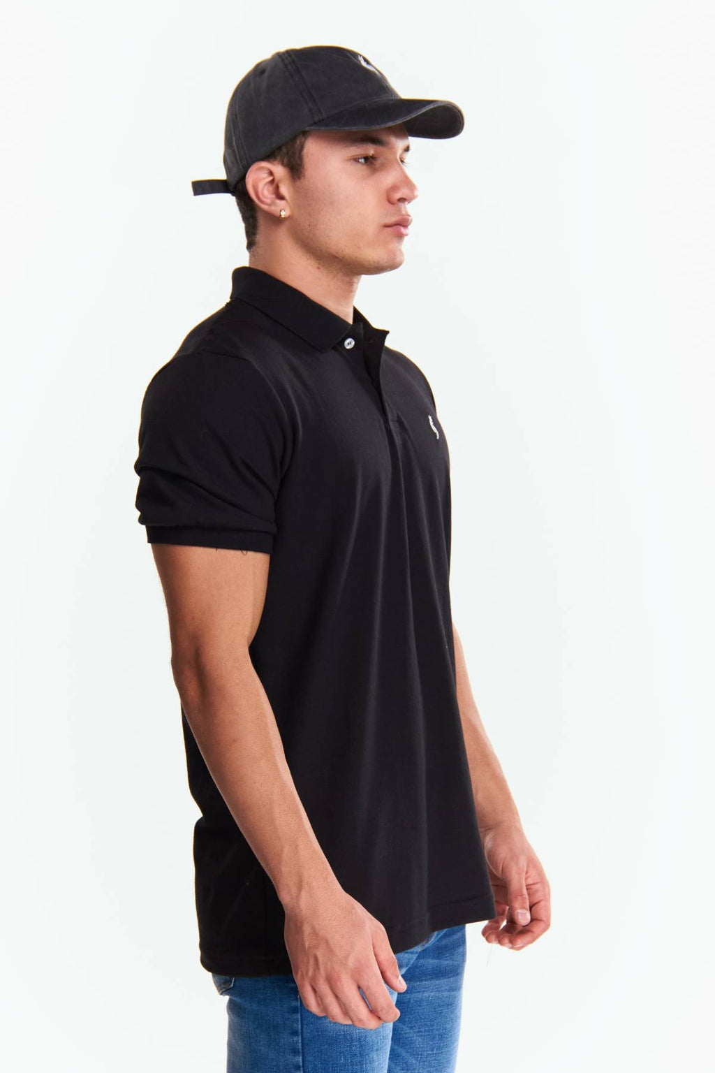 Playera Polo Clasica Slim Fit Manga corta Negro