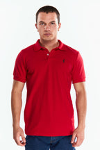 Playera Polo Clasica Slim Fit Manga corta Rojo
