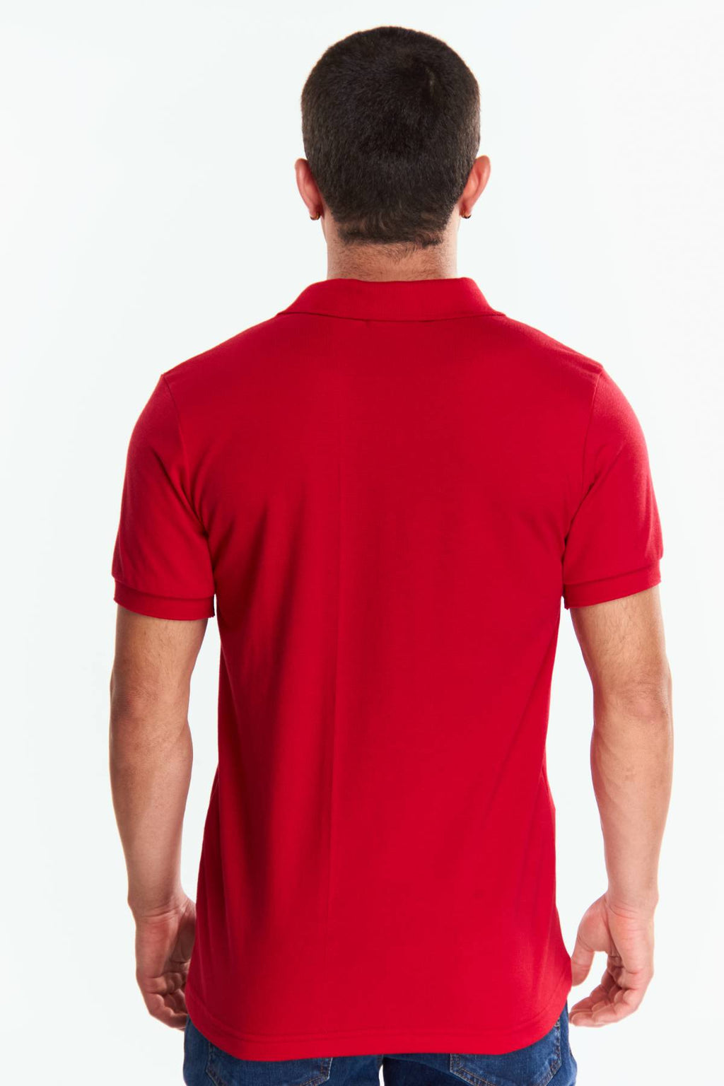 Playera Polo Clasica Slim Fit Manga corta Rojo