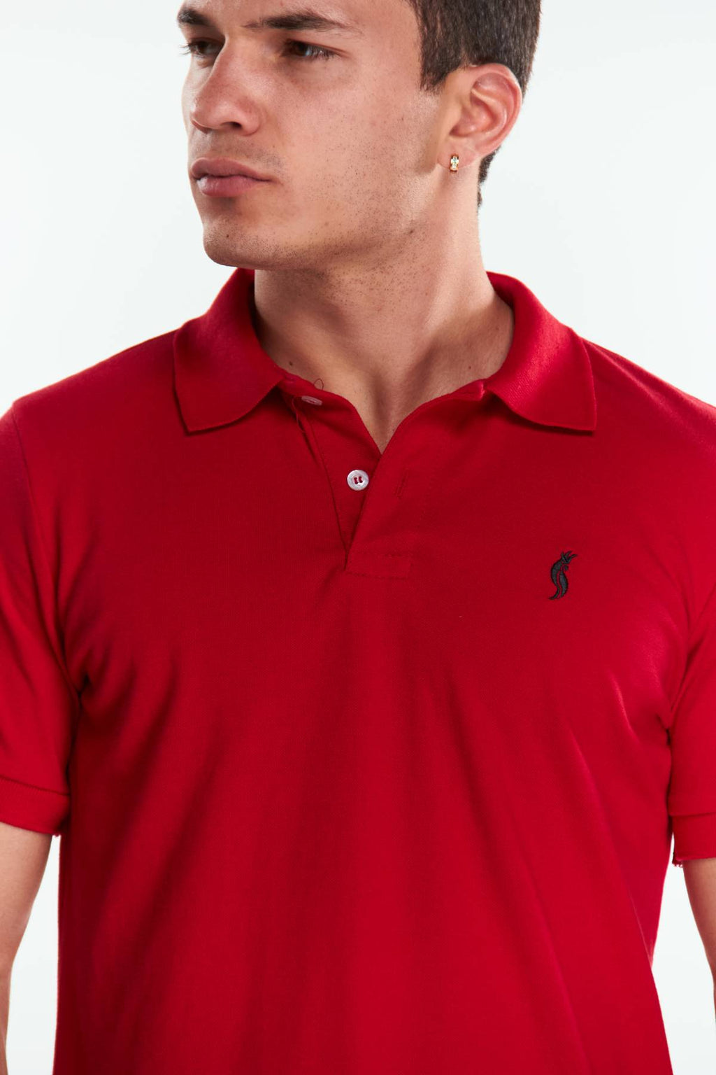 Playera Polo Clasica Slim Fit Manga corta Rojo