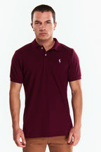 Playera Polo Clasica Slim Fit Manga corta Vino