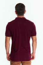 Playera Polo Clasica Slim Fit Manga corta Vino