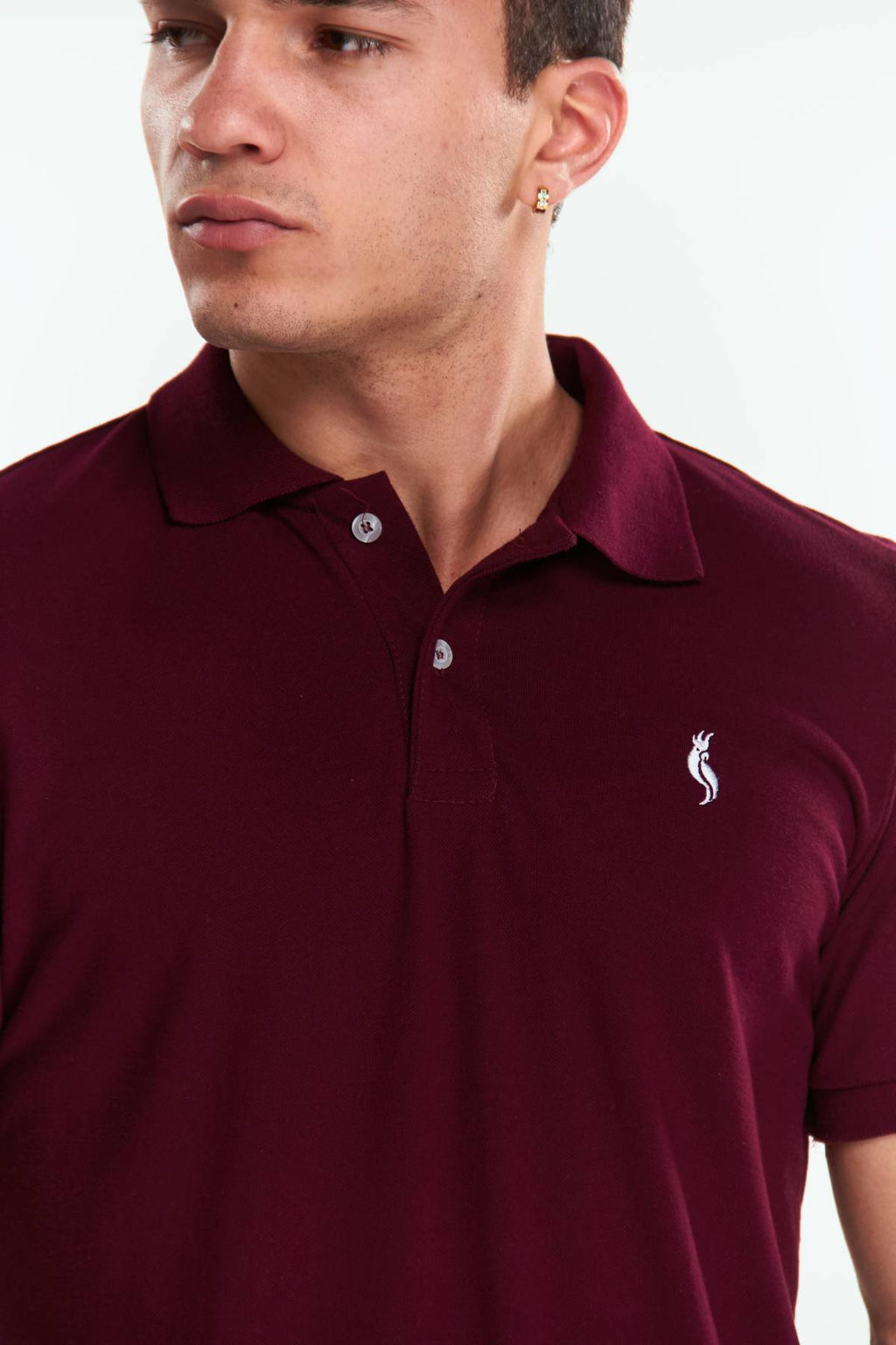 Playera Polo Clasica Slim Fit Manga corta Vino
