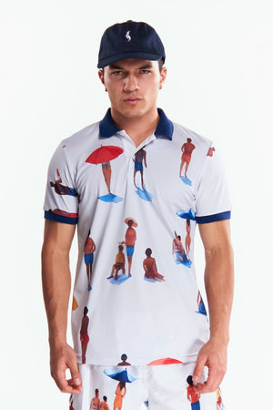 Playera Polo Sublimada Manga corta Sand