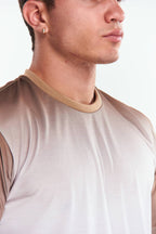 Playera Cuello redondo Degradado Café