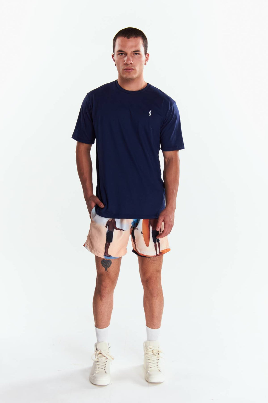Playera Cuello redondo Básica Azul marino
