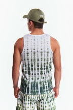 Playera Tank top Diseño tie dye Verde